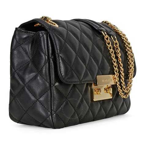 Michael Kors black quilted handbags